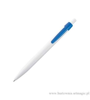 Długopis plastikowy z kolorowym klipem - 18656mc