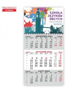 Kalendarz Jednodzielny duży z nadrukiem 2022