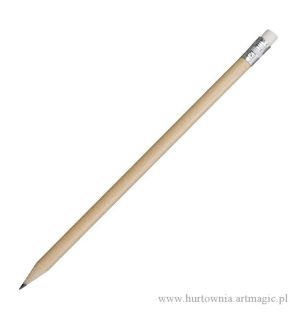 Ołówek drewniany z gumką, ołówki - R73770