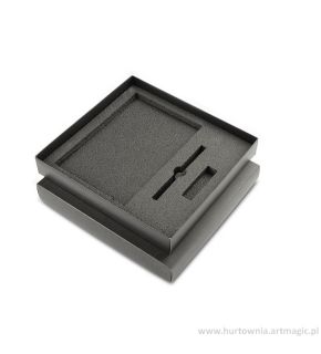 Pudełko czarne do 3 elementów (notes A5 + dług.+ USB) - 02012bc