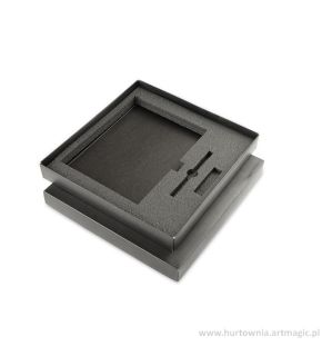 Pudełko czarne do 3 elementów (organizer + dług. + USB) - 02015bc